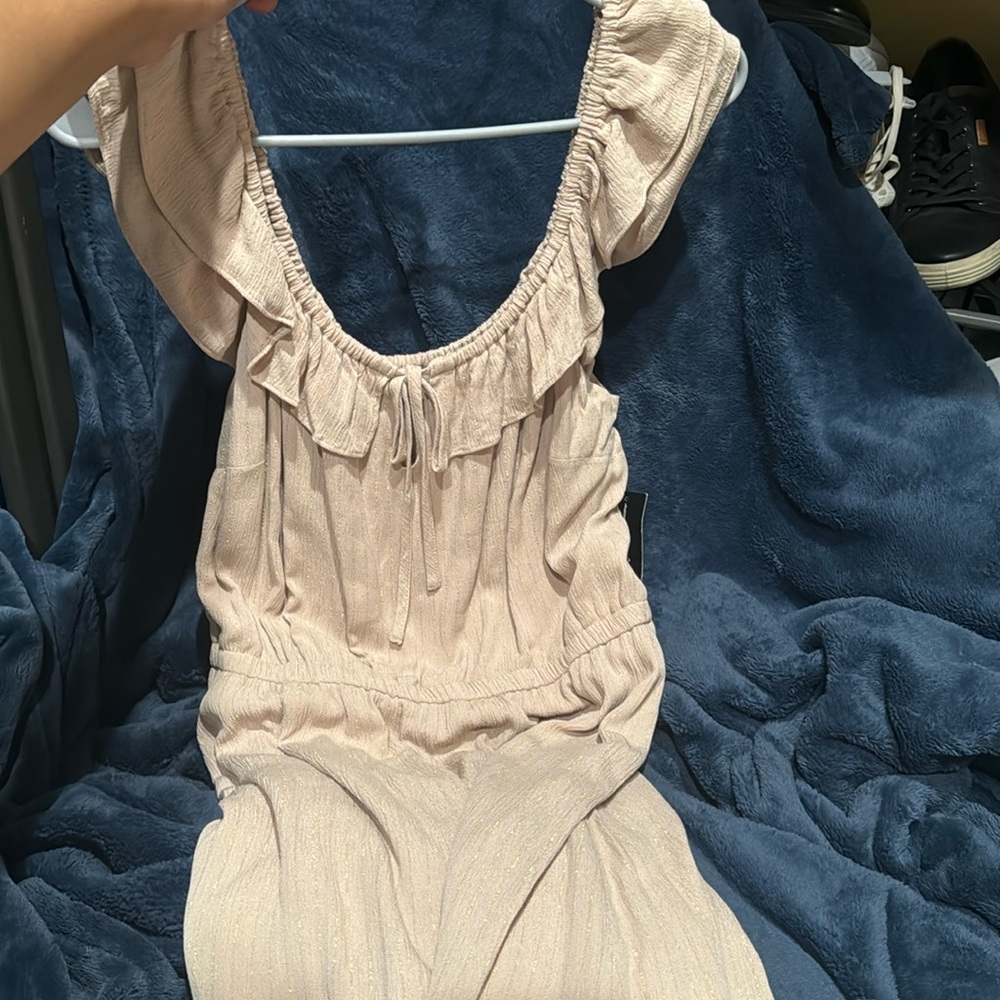 Beige/ gold midi dress